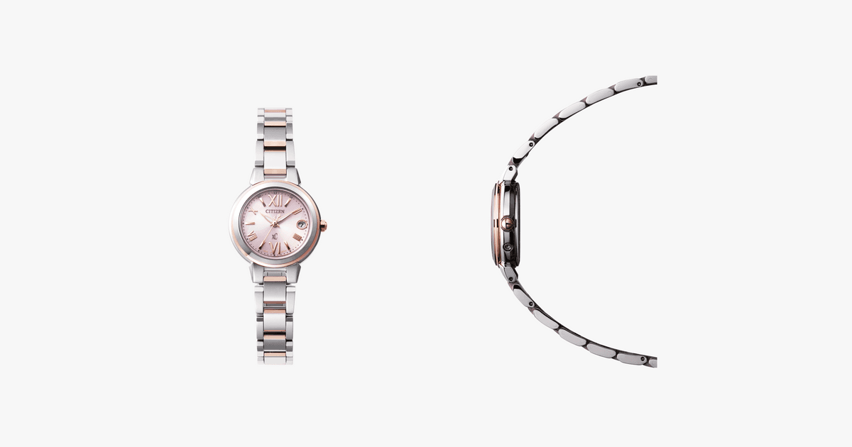 CITIZEN　Xc　ミニソル　腕時計　シルバー×ピンク　稼働品　電波ソーラー As For xC | CITIZEN DESIGN