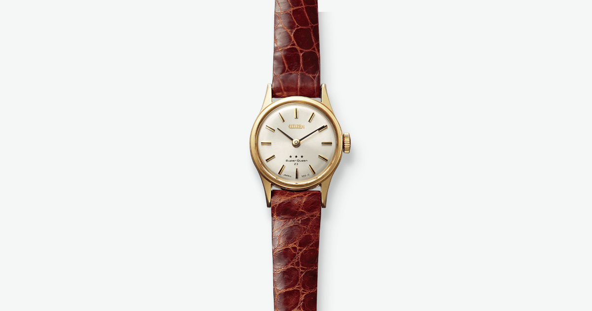 CITIZEN SUPER QUEEN三ツ星金、赤機械手巻き式レディース時計 CITIZEN SUPER QUEEN三ツ星金、赤機械手巻き式レディース時計